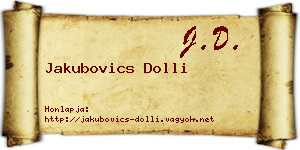 Jakubovics Dolli névjegykártya
